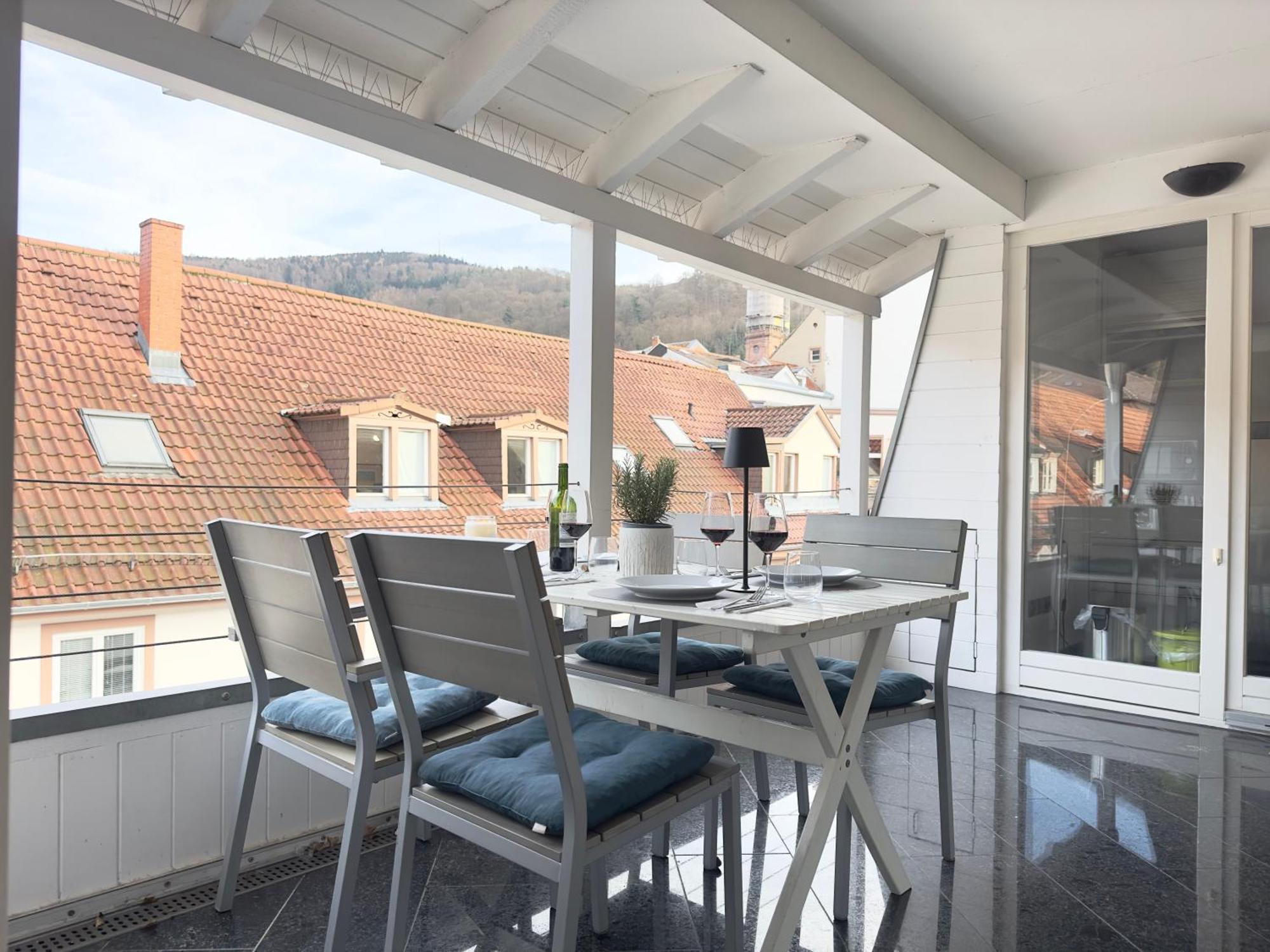 Luxury Old Town Suite - Xxl Terrasse & Xxl Penthouse Heidelberg Extérieur photo